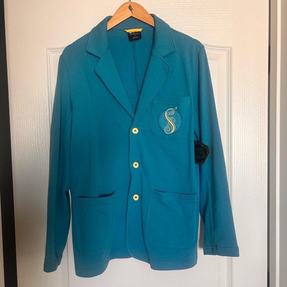 Women’s Teal Embroidered Pocket Blazer Jacket
